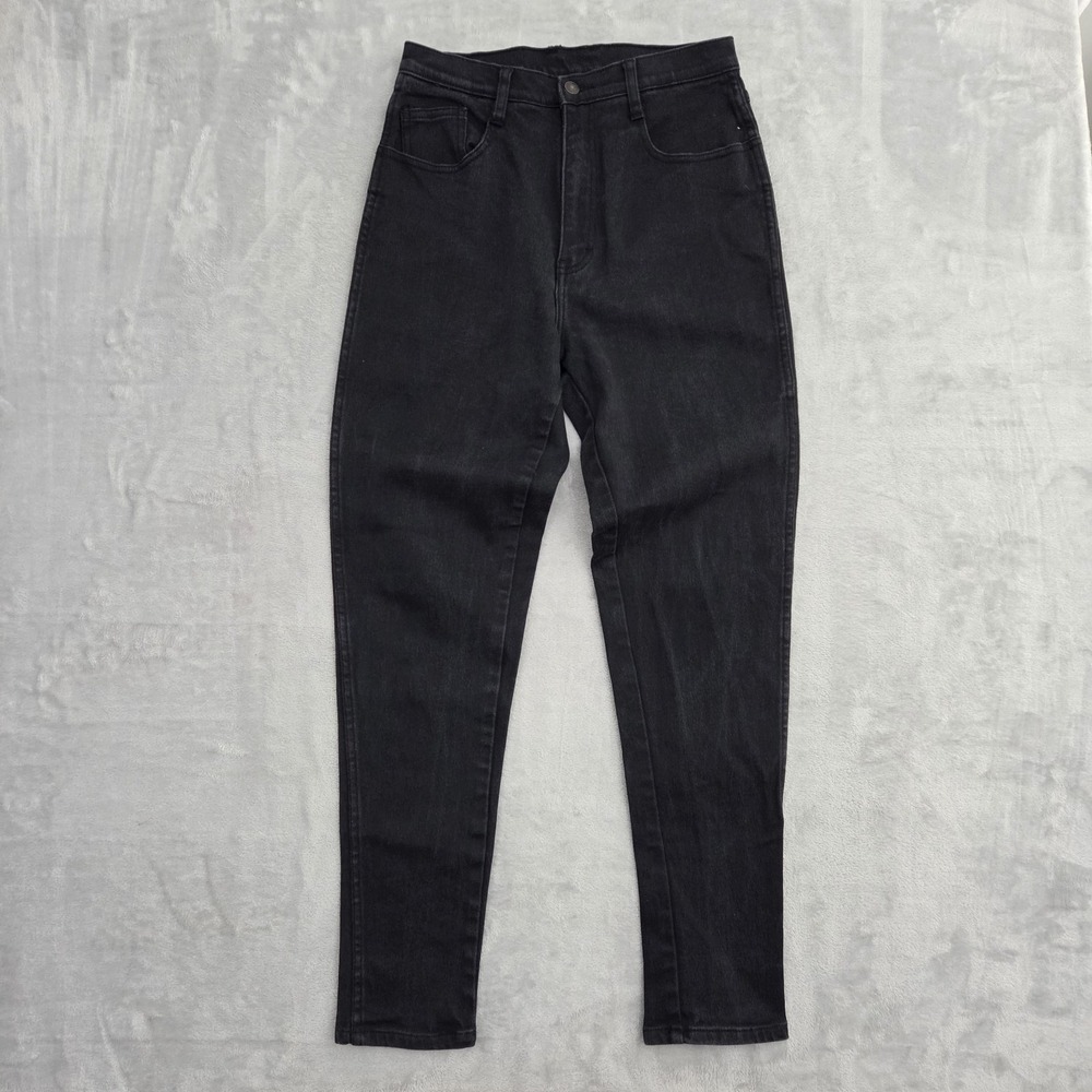 Vintage 80s Jordache Bareback Jeans Womens 12 Black High Rise 28x30 Stretch Mom
